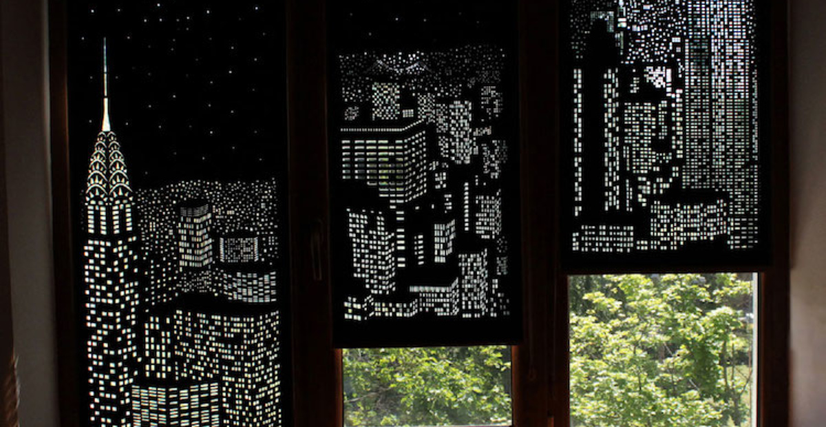 Moderne umetniške zavese, ki se igrajo s svetlobo