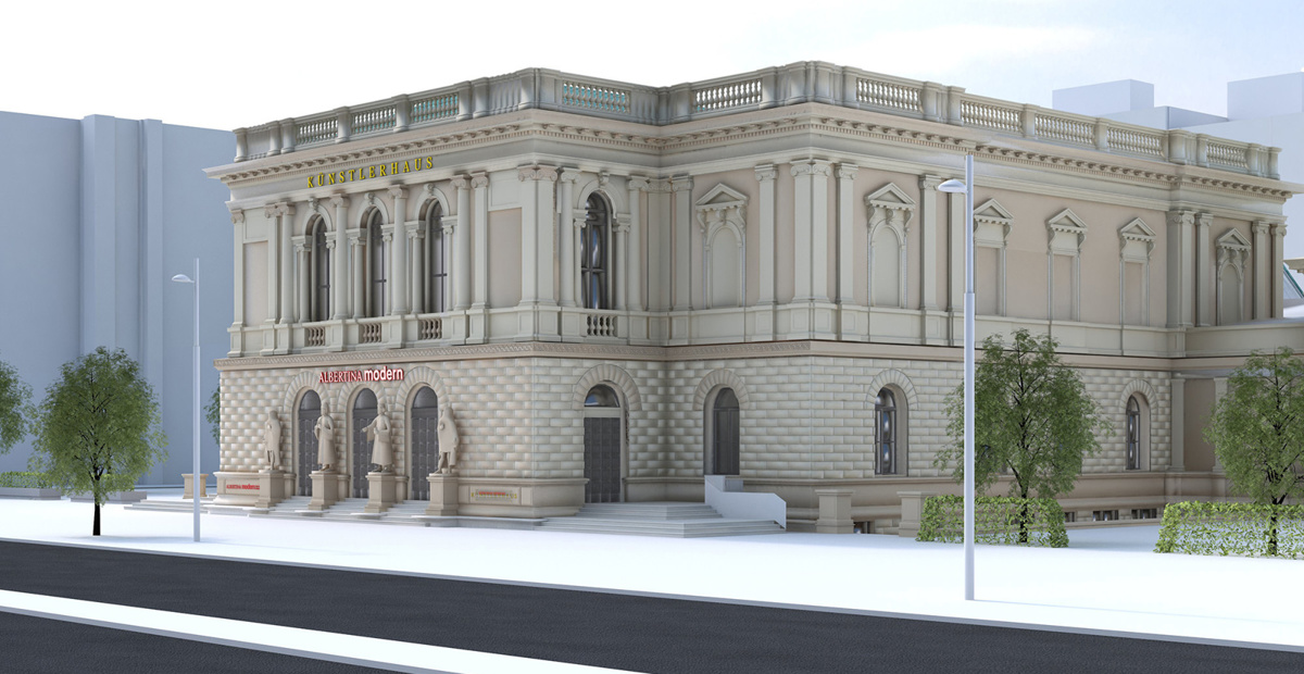 Muzej moderne umetnosti Albertina modern na Dunaju.