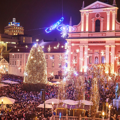 Prižig prazničnih lučk v Ljubljani 2019